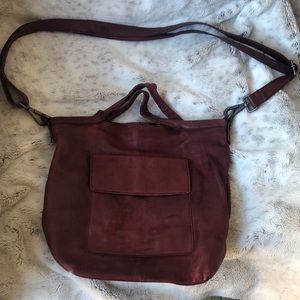 Latico Maroon leather purse